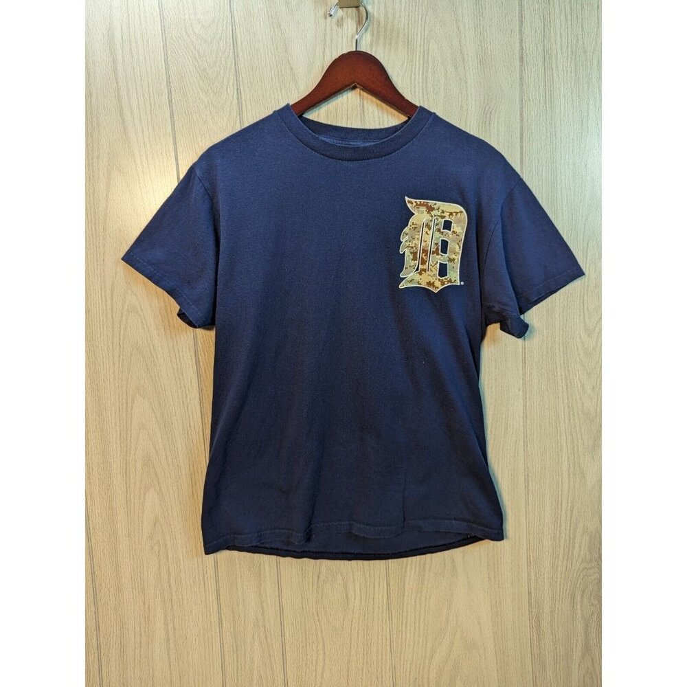 Detroit Tigers Tee Miquel Cabrera 24 Majestic Shirt MLB Medium Blue Short Sleeve